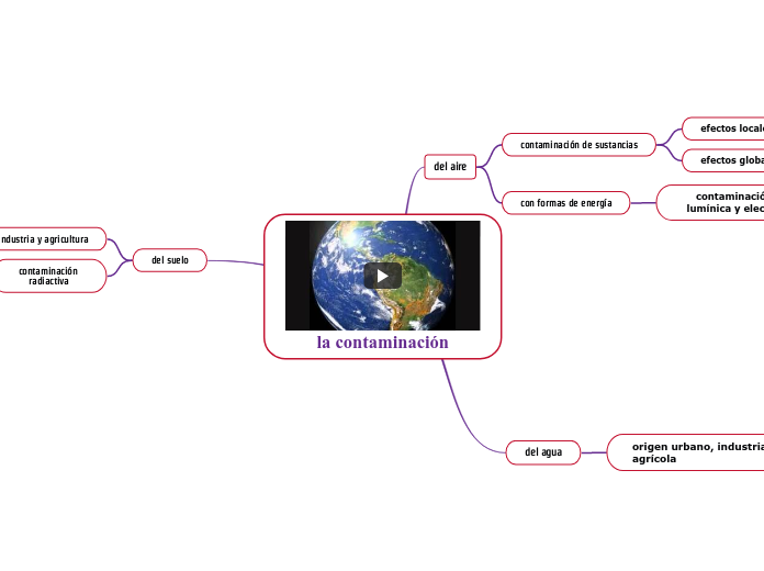 La Contaminaci N Mind Map